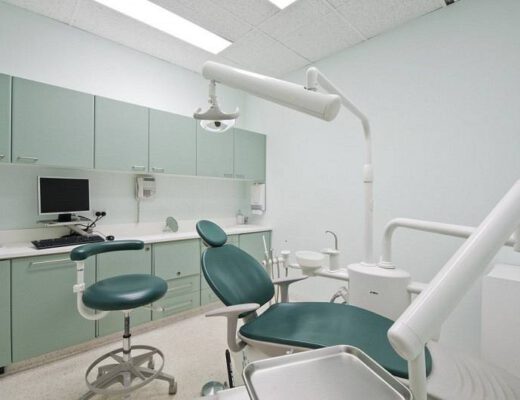 Gabinet stomatologiczny w którym przyjmowane są dzieci